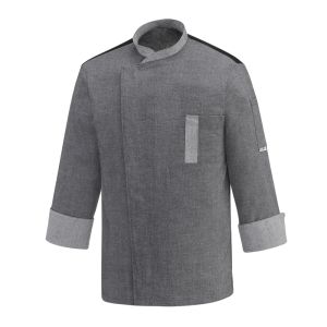 Giacca cuoco Twins colore Grigio con bottoni automatici
