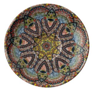 Piattino da caffè in porcellana serie Mandala Motivo C di Arthur Krupp (confezione da 4)
