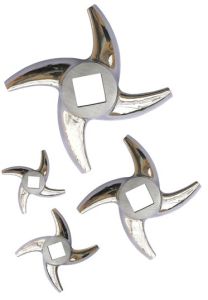 Coltello - crocetta tritacarne in acciaio inox D. 12