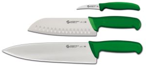 Set Vegetali: Set 3 coltelli Supra Colore manico Verde di Ambrogio Sanelli