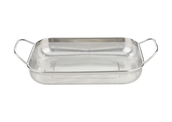 Colatutto rettangolare in acciaio inossidabile D. 38 x 28 x 5.5 cm.