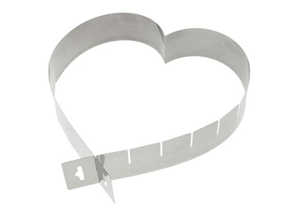 Cornice per torte Regolabile Cuore in acciaio inox