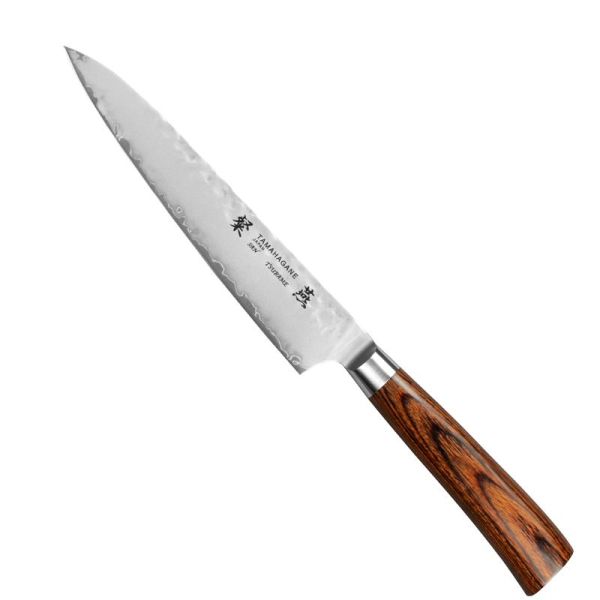 Coltello Petty cm. 15 linea Tsubame Pakkawood di Tamahagane 