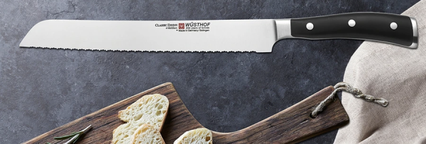 Coltello pane - pasticcere - panettone Serie Ikon Black di Wusthof