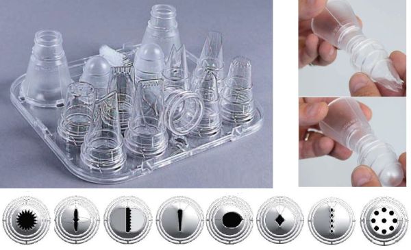 Set 8 bocchette assortite + 5 accessori 