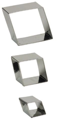 Set 3 tagliapasta inox Rombo-Diamante 
