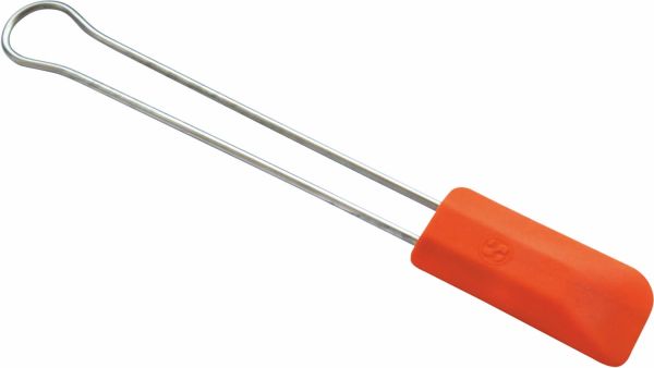Spatola in silicone arancione rigida piccola 28 x 60 mm.