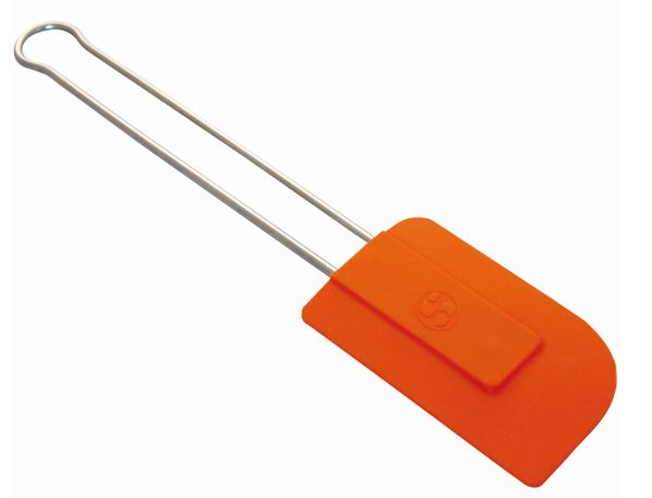 Spatola in silicone arancione rigida 70 x 115 mm.