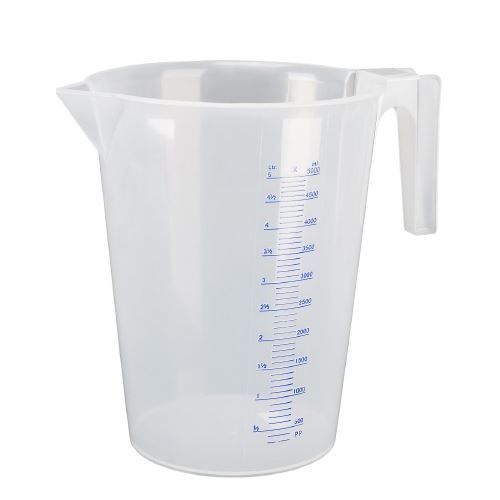 Caraffa  5 litri graduata, maniglia aperta