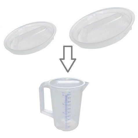 Coperchio per caraffa graduata maniglia chiusa