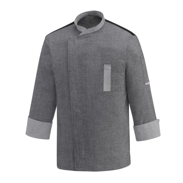Giacca cuoco Twins colore Grigio con bottoni automatici