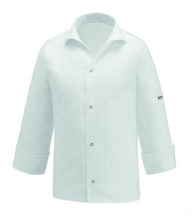 Giacca da cuoco con collo a camicia Colore Bianco