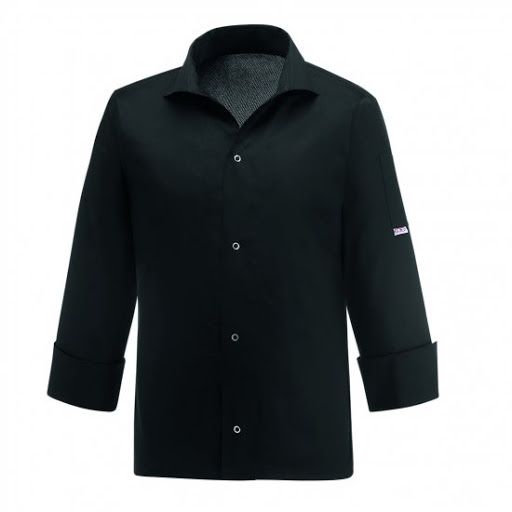 Giacca da cuoco con collo a camicia Colore Nero