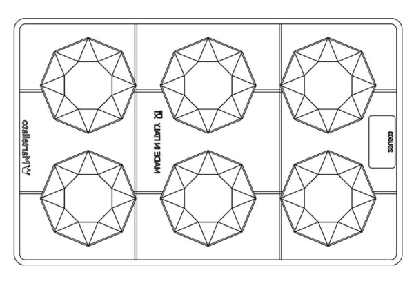 Stampo in policarbonato per Basi in cioccolato per uova di Pasqua di Martellato
