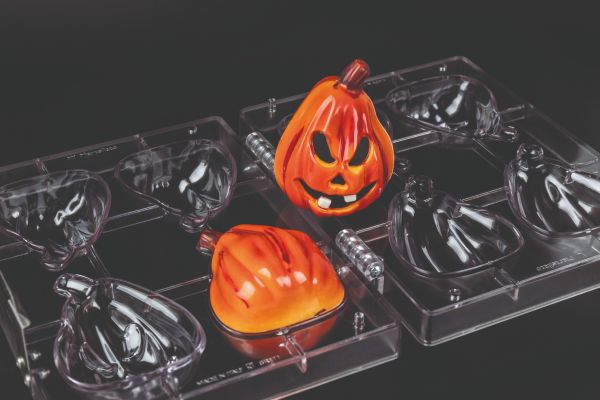 2 Stampi per rotativa con ganci per pralina zucca di Halloween Bob di Martellato Professional