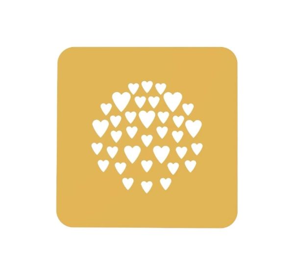 Kit di 2 stampi in silicone Stencil Cuore di Silikomart Professional 