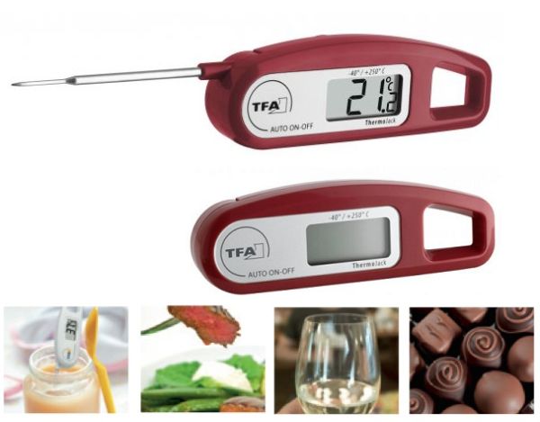 Termometro a sonda chiudibile TFA ROSSO