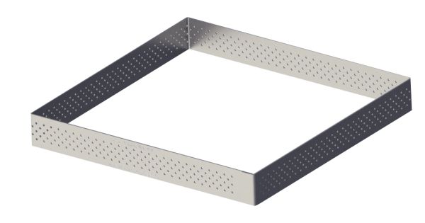 Telaio quadrato in acciaio inox forato di De Buyer