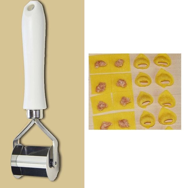 taglia tortellini Liscio per realizzare quadri di pasta di 38 mm