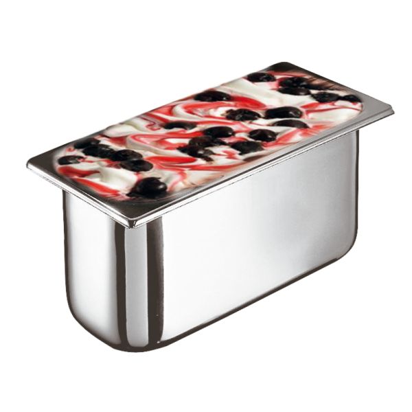 Bacinella per gelato in acciaio inox - Dim. cm. 36x16,5