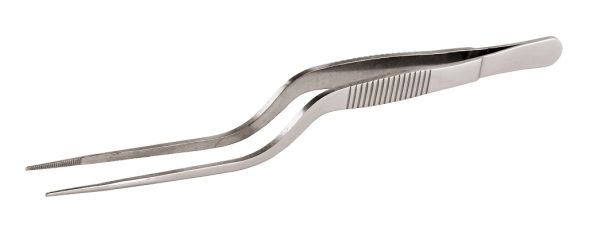 Pinza a gomito punta fine in inox 