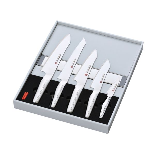 Set Global Ni: 5 coltelli Global Serie NI e barra magnetica 