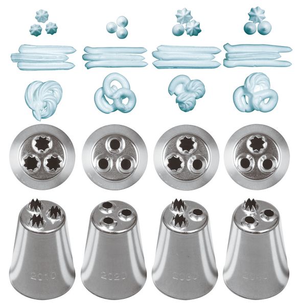 Set 4 bocchette in inox