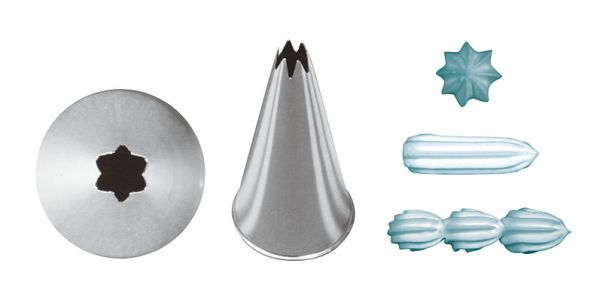 Set 7 bocchette unipezzo, foro stella, inox 