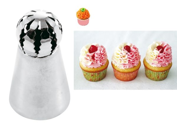 Bocchetta Russa decorativa sfera inox apertura grande zig zag