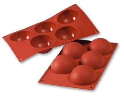 Stampo in silicone alimentare 5 Semisfere grandi 