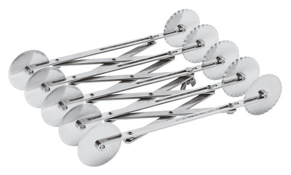 Tagliapasta estendibile, 5 lame doppie, inox