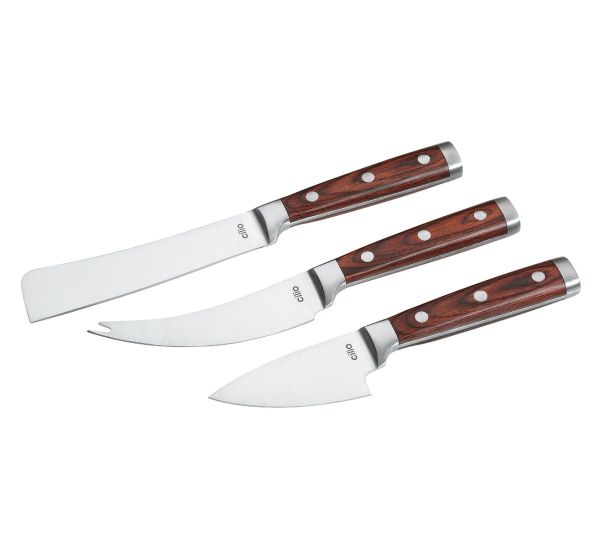 Set 3 coltelli formaggio "Sardo" con inclusa scatola regalo in legno 