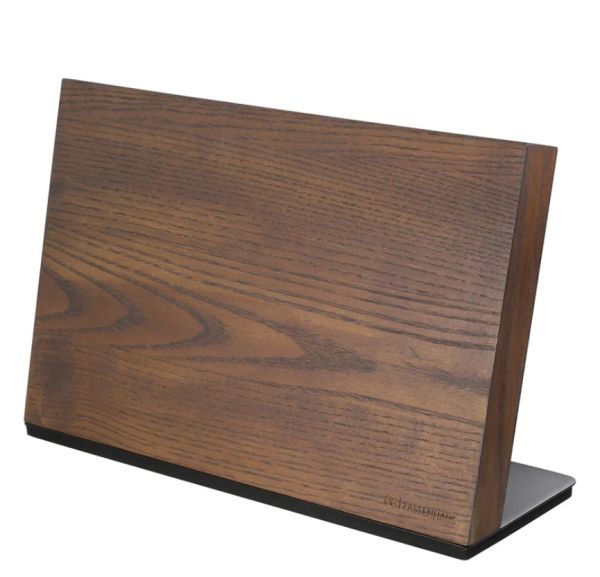 Ceppo per coltelli magnetico "Studio" in legno di Frassino