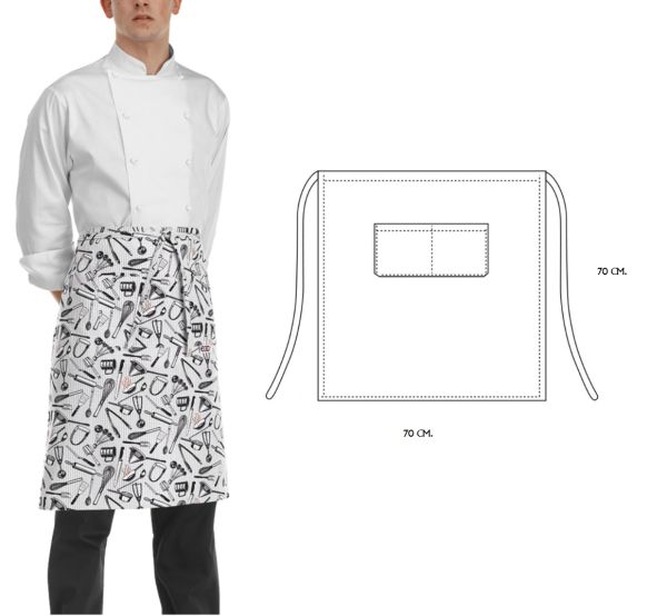 Grembiule ChefWear con tascone 70x70