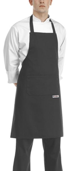 Grembiule con pettorina NERO Microfibra