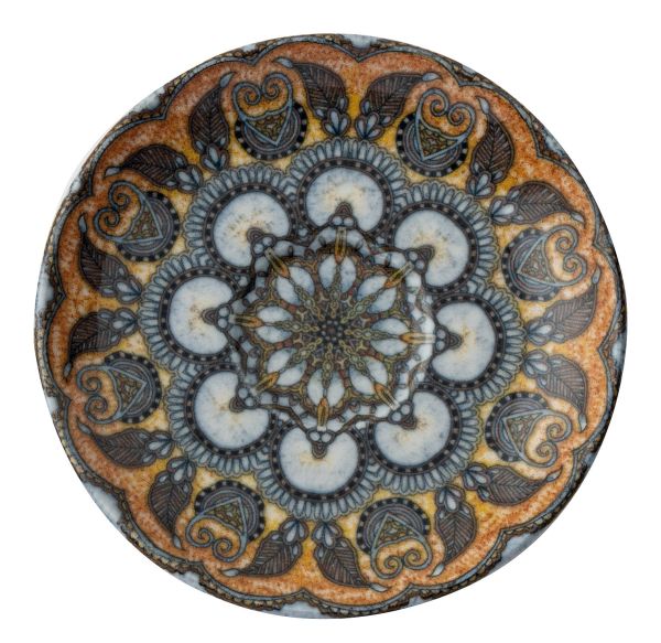 Piattino da caffè in porcellana serie Mandala Motivo B di Arthur Krupp (confezione da 4)