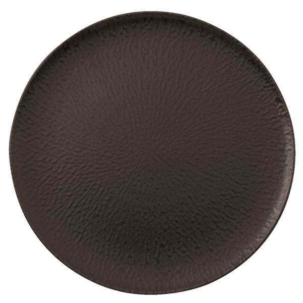 Piatto piano in porcellana D. 32 cm Stoneware Onyx di Arthur Krupp (confezione da 4)