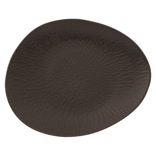 Piatto piano organico in porcellana Stoneware Onyx di Arthur Krupp (confezione da 4)
