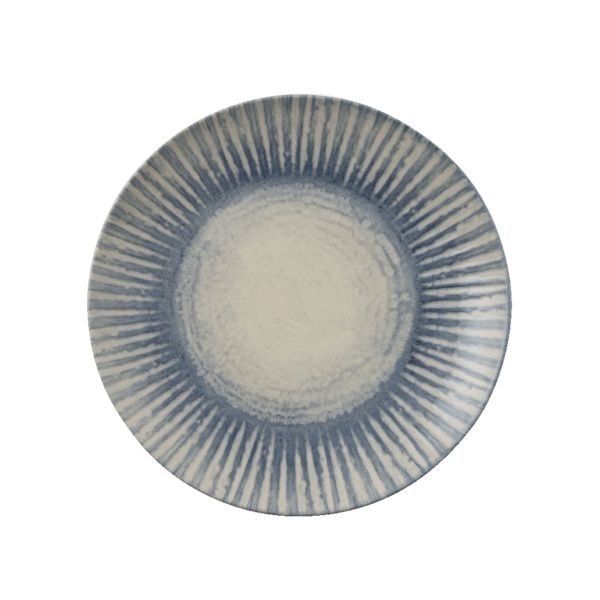 Piatto piano in porcellana D. 20 cm Stoneware Sunlight Blue di Arthur Krupp (confezione da 4)