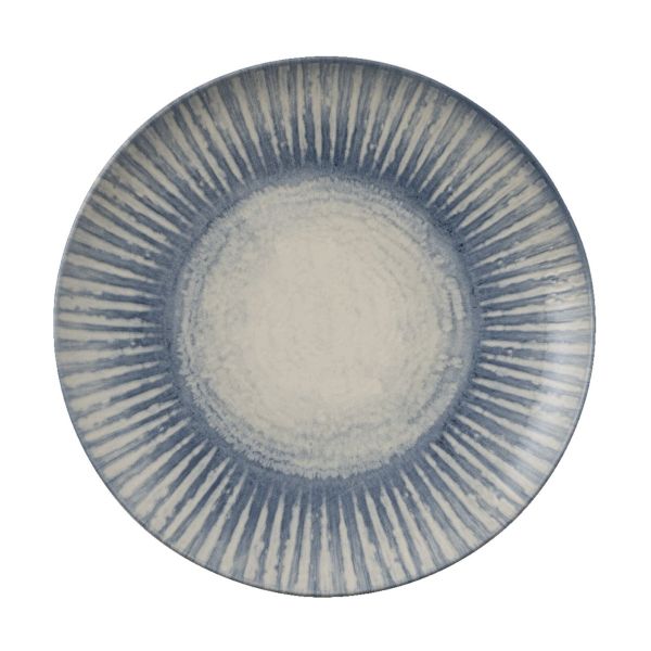 Piatto piano in porcellana D. 27,5 cm Stoneware Sunlight Blue di Arthur Krupp (confezione da 4)