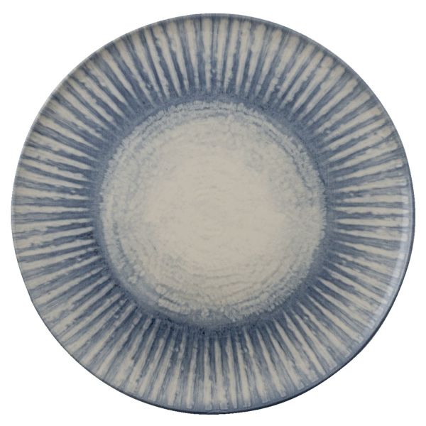 Piatto piano in porcellana D. 32 cm Stoneware Sunlight Blue di Arthur Krupp (confezione da 4)