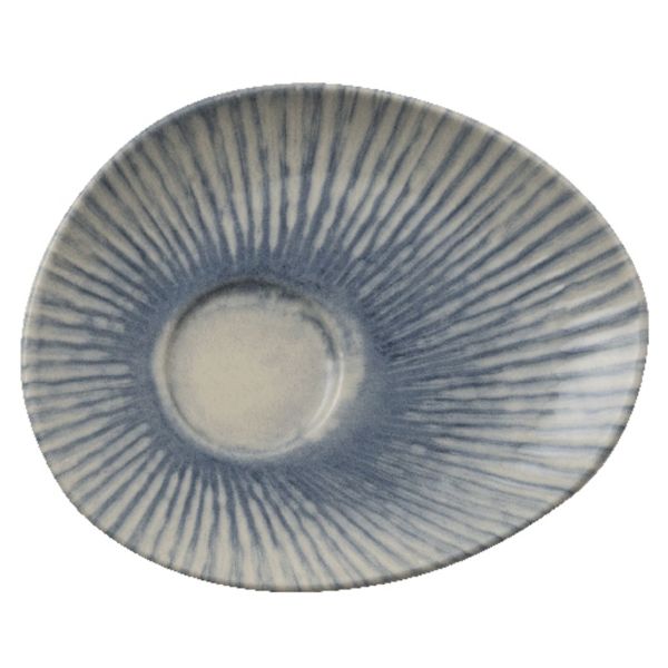 Piattino organico in porcellana Stoneware Sunlight Blue di Arthur Krupp (confezione da 4)