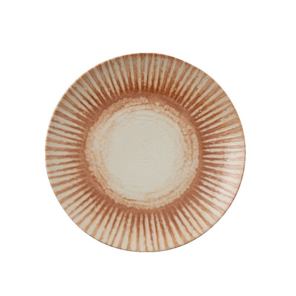 Piatto piano in porcellana D. 20 cm Stoneware Sunlight Red di Arthur Krupp (confezione da 4)