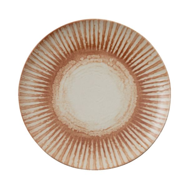Piatto piano in porcellana D. 27,5 cm Stoneware Sunlight Red di Arthur Krupp (confezione da 4)