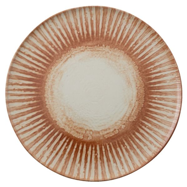 Piatto piano in porcellana D. 32 cm Stoneware Sunlight Red di Arthur Krupp (confezione da 4)