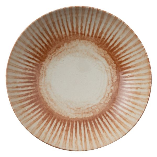 Piatto fondo in porcellana D. 22 cm Stoneware Sunlight Red di Arthur Krupp (confezione da 4)