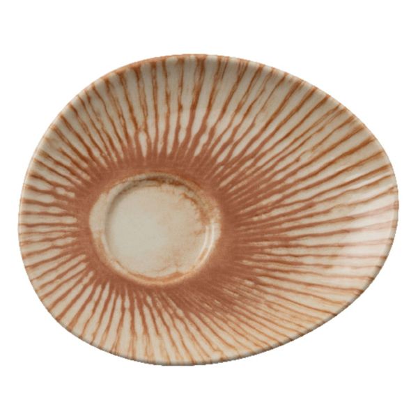 Piattino organico in porcellana Stoneware Sunlight Red di Arthur Krupp (confezione da 4)