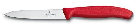 Spelucchino lama liscia cm. 10 manico rosso serie Swiss Classic di Victorinox