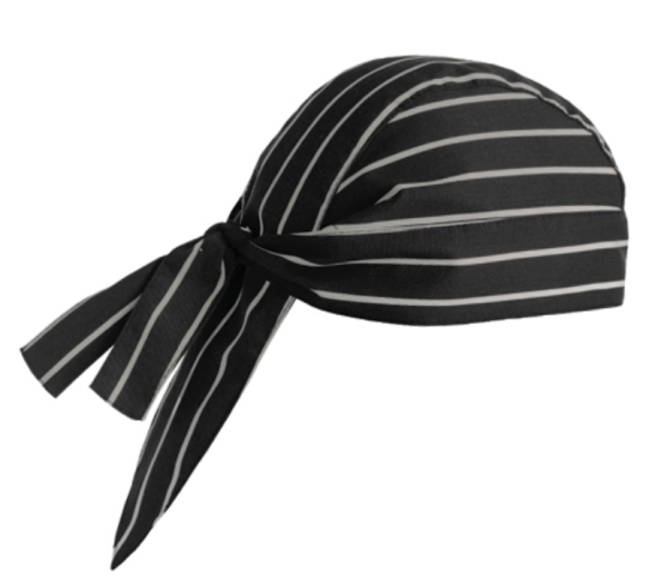 Bandana AMERICA sagomata Colore Nero con righe bianche