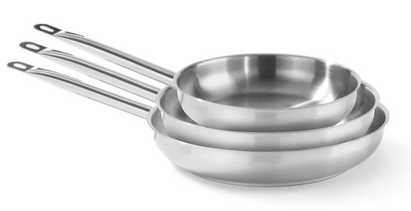 Set 3 padelle acciaio inox